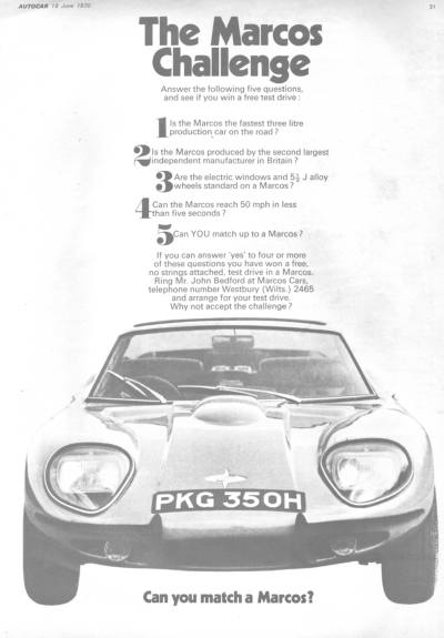 Advert for 3 litre - From 1970 Autocar
