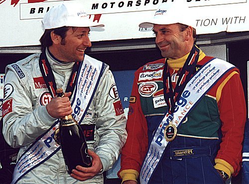 Calum and Cor celebrate.