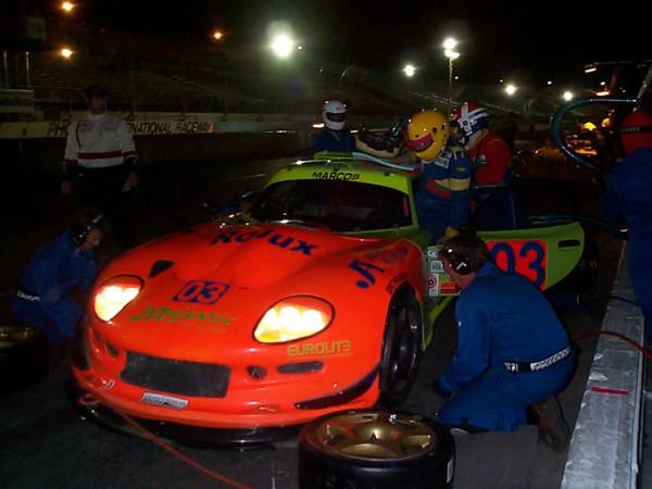 Mantis makes a night-time pitstop.