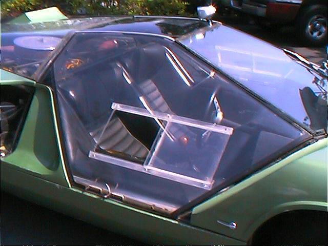 Excellent all-round visibility by any standards, let alone a mid-engined race car.